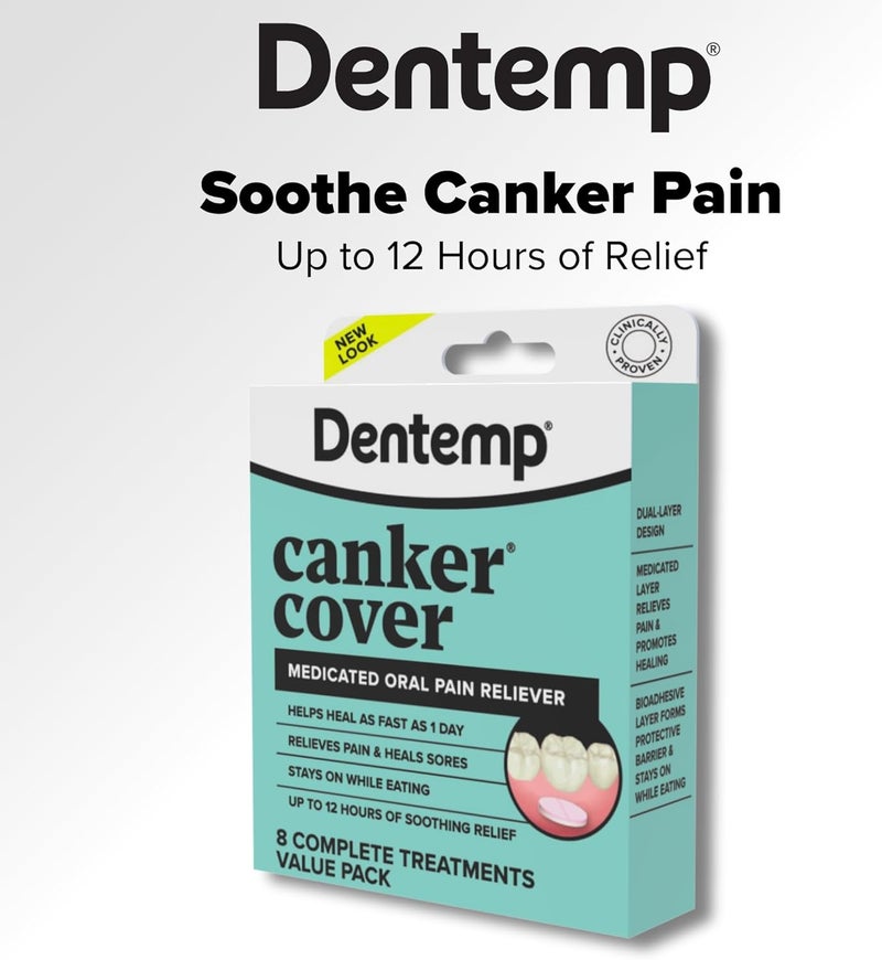 Dentemp Canker Cover - Canker Sore Medicine Pain Reliever - Canker Sore Treatment to Relieve Canker Pain, Mouth Sores & Mouth Irritation - Fast Acting Canker Sore Relief Tablets for Adults (16 Count) - Image 3